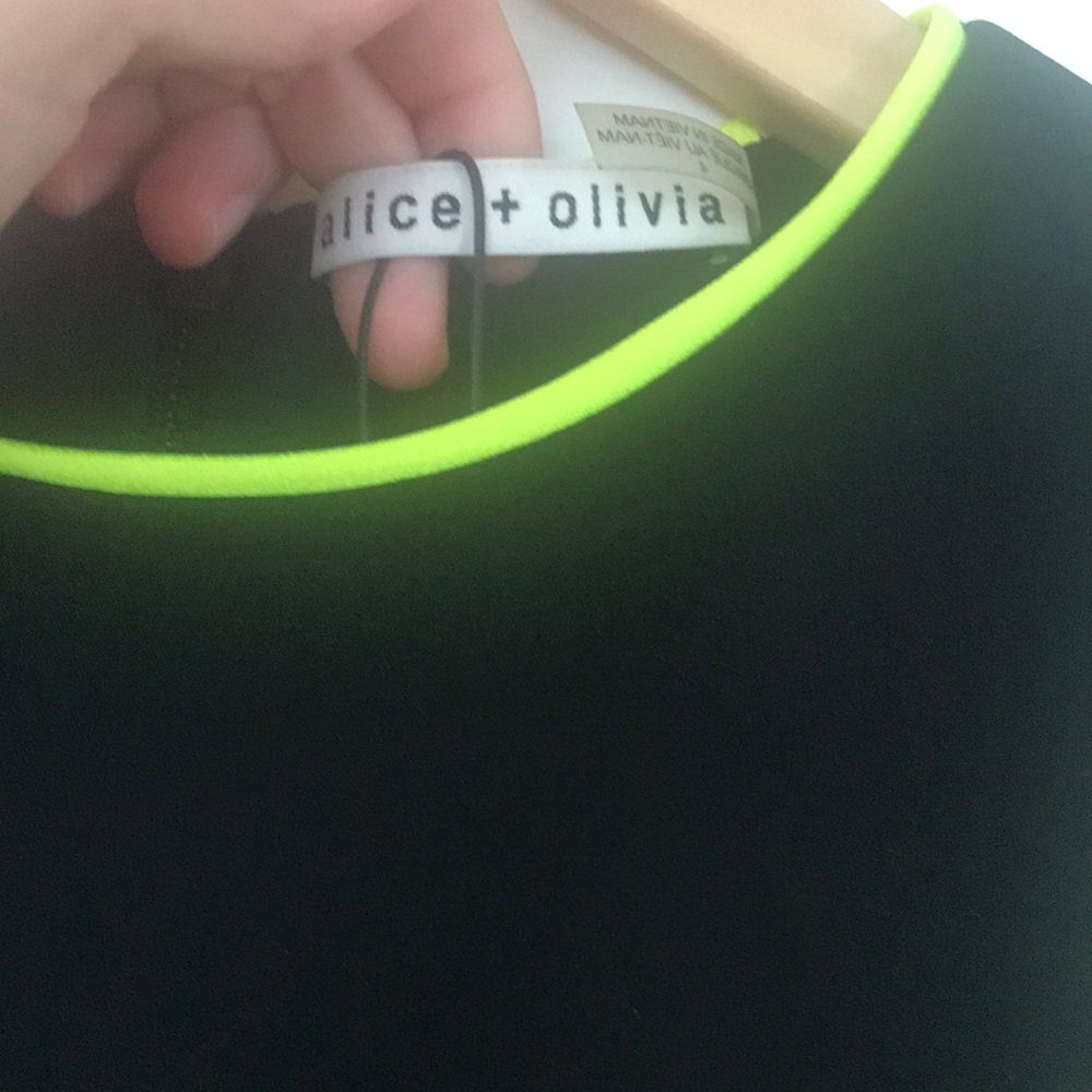 Black Alice & Olivia Dress w Neon Trim - Picture 5 of 7